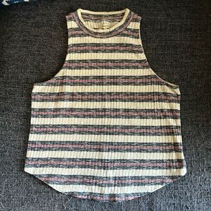 Madewell Sleeveless Turtleneck Striped Top Women’s Size Medium